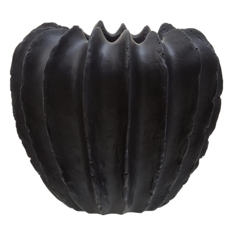 Lismore Black Textured Vase