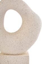 Lismore Cream Textured Abstract Loop Sculpture on Pedestal