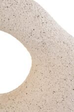 Lismore Cream Textured Abstract Loop Sculpture on Pedestal