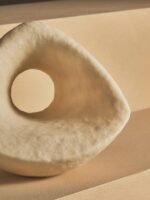 Lismore Cream Textured Geometric Sculpture