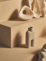 Lismore Cream Textured Geometric Sculpture