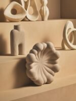 Lismore Cream Textured Geometric Sculpture