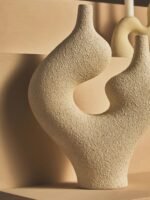 Lismore Cream Textured Sculptural Vase