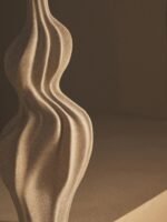 Lismore Sandstone Effect Organic Twist Vase