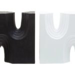 Lismore Set of 2 Black and White Bookends