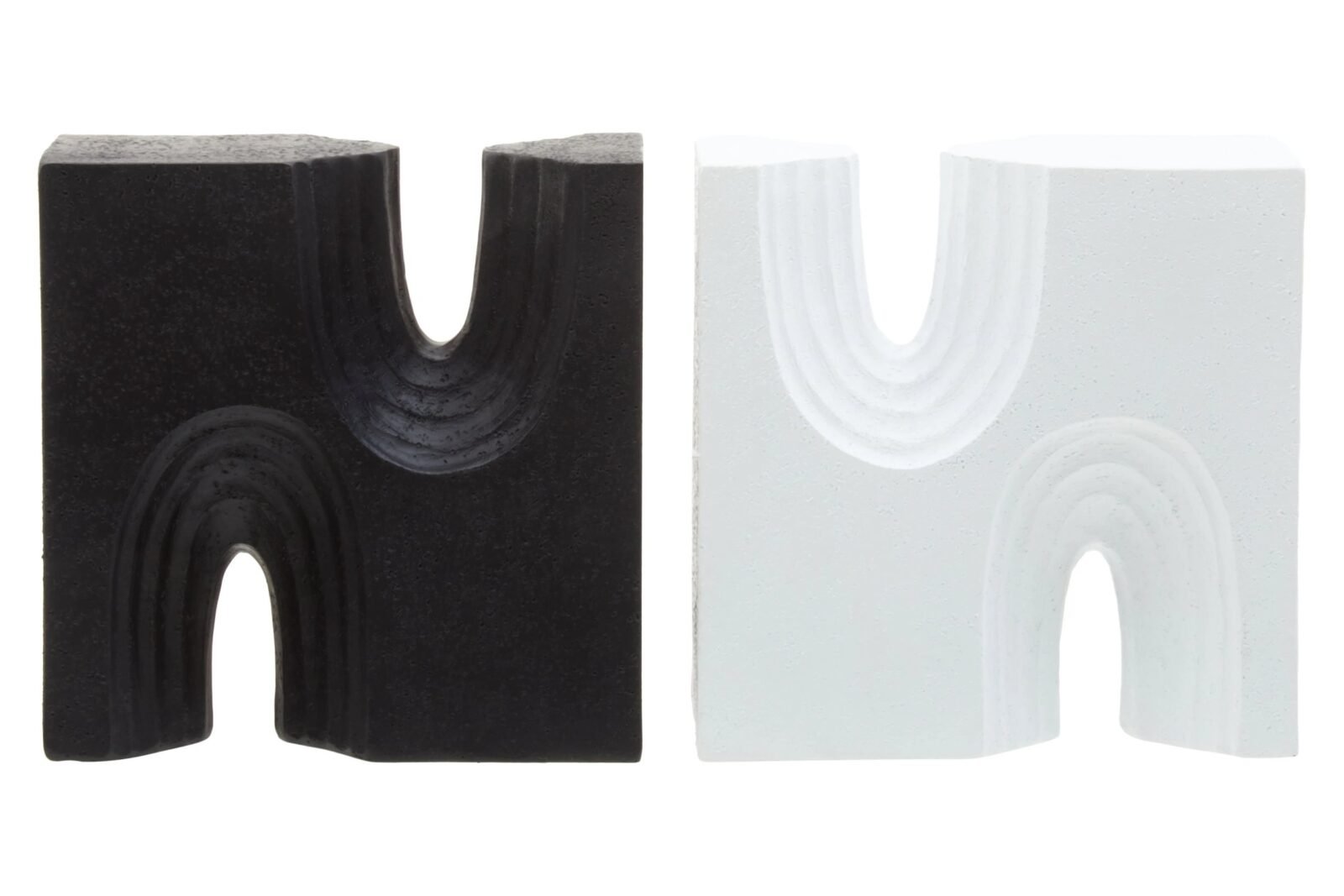 Lismore Set of 2 Black and White Bookends Lismore Set of 2 Black and White Bookends