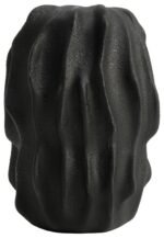Lismore Small Black Textured Vase