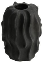 Lismore Small Black Textured Vase