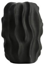 Lismore Small Black Textured Vase