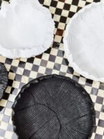 Lismore White Curved Textured Decorative Bowl