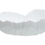 Lismore White Curved Textured Decorative Bowl