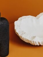 Lismore White Curved Textured Decorative Bowl