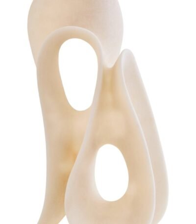 Lismore White Marble Effect Large Abstract Loop Sculpture