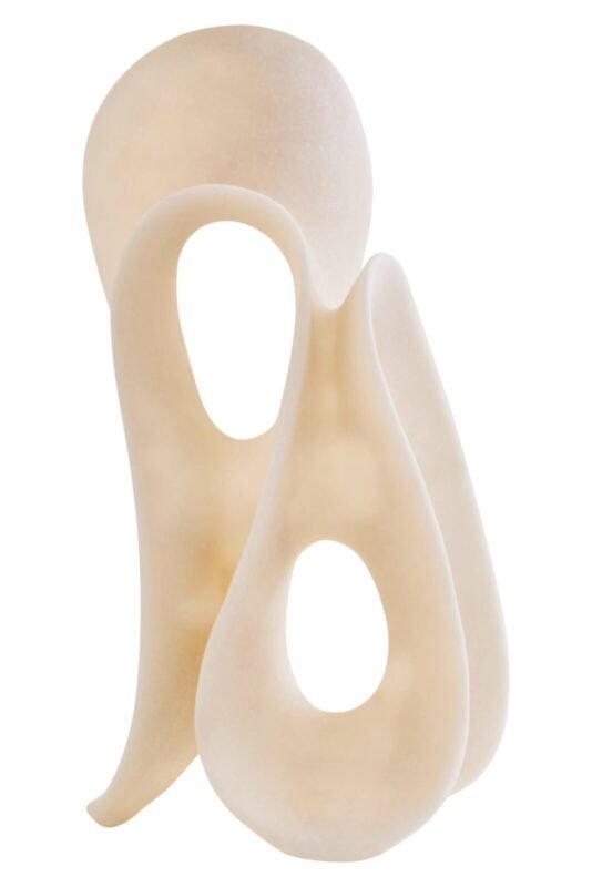 Lismore White Marble Effect Large Abstract Loop Sculpture