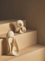 Lismore White Marble Effect Large Abstract Loop Sculpture