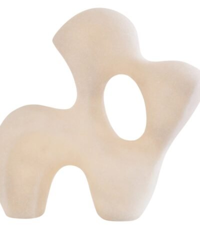 Lismore White Marble Effect Organic Sculpture