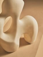 Lismore White Marble Effect Organic Sculpture