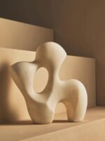 Lismore White Marble Effect Organic Sculpture