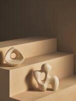 Lismore White Marble Effect Organic Sculpture