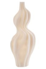 Lismore White Marble Effect Organic Twist Vase