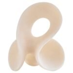 Lismore White Marble Effect Small Abstract Loop Sculpture