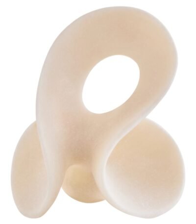 Lismore White Marble Effect Small Abstract Loop Sculpture