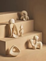Lismore White Marble Effect Small Abstract Loop Sculpture