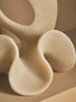 Lismore White Marble Effect Small Abstract Loop Sculpture