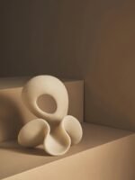 Lismore White Marble Effect Small Abstract Loop Sculpture