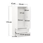 Livana Double Wardrobe With Drawers - Image 7