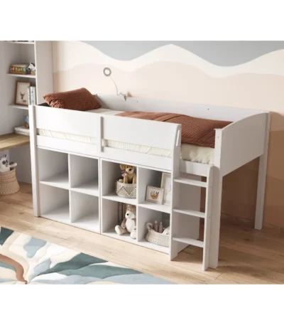 Loop Mid Sleeper Bed Cube Unit Set Pink