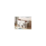Loop Mid Sleeper Bed Cube Unit Set White with 8 Grey Doors