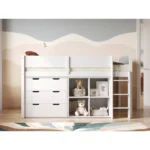 Loop Mid Sleeper Bed Full Set Grey