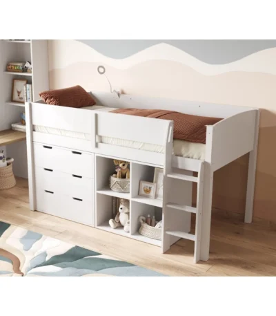 Loop Mid Sleeper Bed Full Set Pink