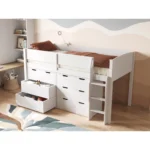Loop Mid Sleeper Bed Storage Set Grey