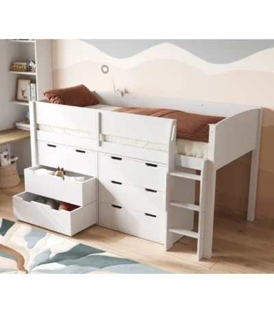 Loop Mid Sleeper Bed Storage Set Grey