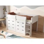 Loop Mid Sleeper Bed Storage Set Pink