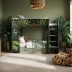 Lorith Jungle Bunk Bed with Drawers Green - Image 3