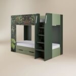 Lorith Jungle Bunk Bed with Drawers Green - Image 7