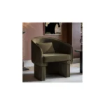 Lowen Khaki Velvet Accent Chair