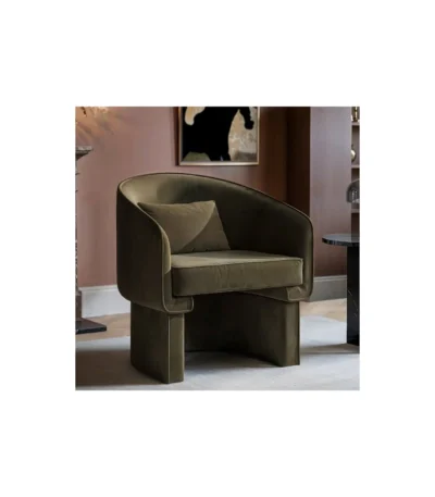 Lowen Khaki Velvet Accent Chair