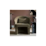 Lowen Khaki Velvet Accent Chair