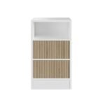 Luca 3 Tier Storage Unit with Ribbed Doors - Image 2