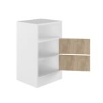 Luca 3 Tier Storage Unit with Ribbed Doors - Image 3