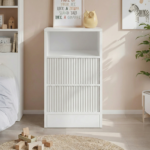 Luca 3 Tier Storage Unit with Ribbed Doors - Image 4