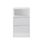 Luca 3 Tier Storage Unit with Ribbed Doors - Image 5