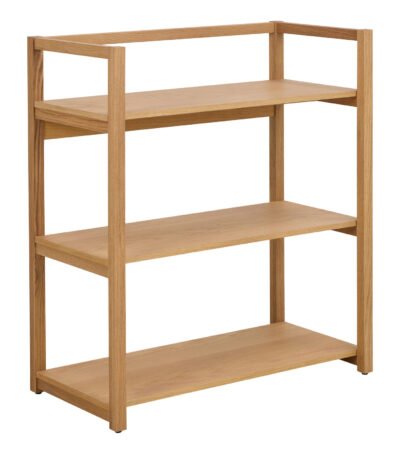 Ludza Rectangular Bookcase With 3 Shelves in Oak