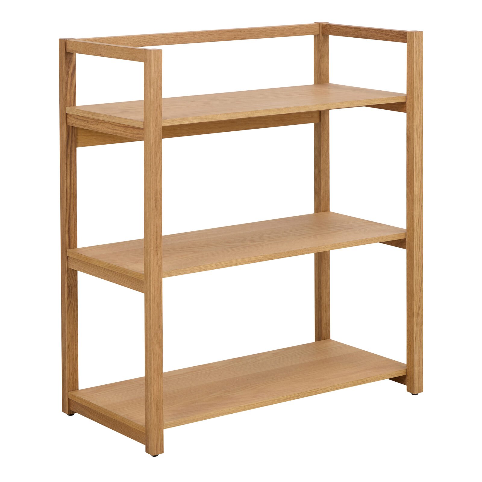 Ludza Rectangular Bookcase With 3 Shelves in Oak Ludza Rectangular Bookcase With 3 Shelves in Oak