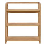 Ludza Rectangular Bookcase With 3 Shelves in Oak