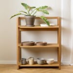 Ludza Rectangular Bookcase With 3 Shelves in Oak